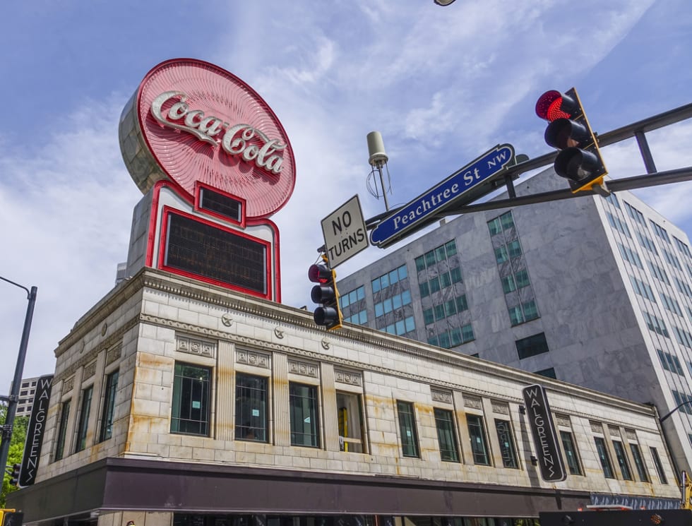 Coca Cola at Peachtree street Atlanta 