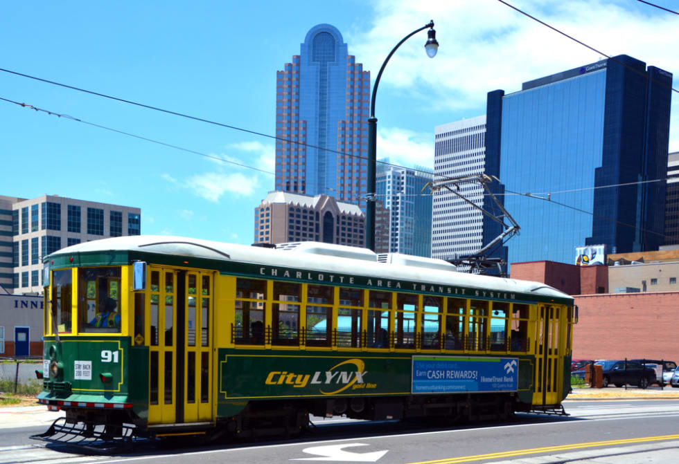 Historic street car of Charlotte, NC