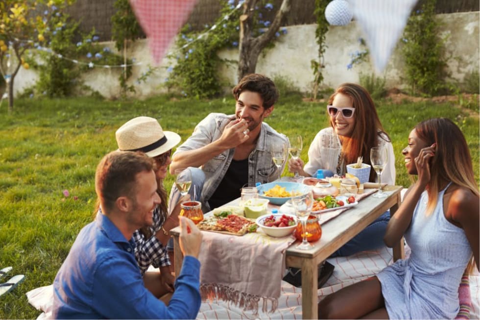 a picnic with friends