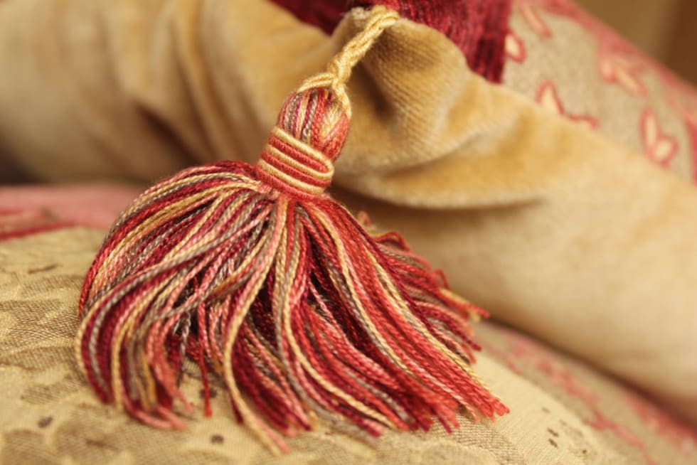 red and gold tassels