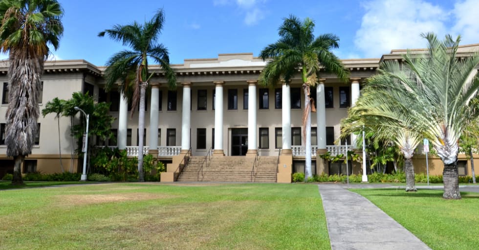 Hawai'i Hall on the campus of the University of Hawai'i at Manoa.