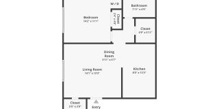 1 bed, 1 bath, $1000