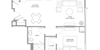 1 bed, 1 bath, $2484