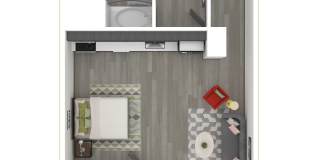 Studio, 1 bath, $1405