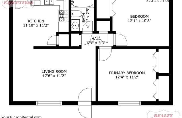 Country Club  Fort Lowell area - 2 Beds 1 bath with AC