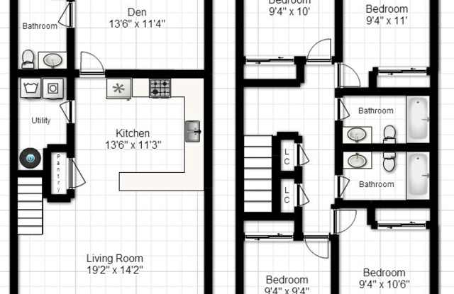Rutherford Townhomes 4 Bedroom w/Den 3 Bathroom