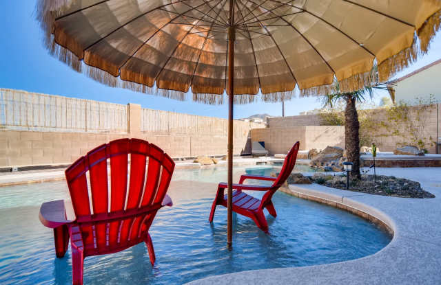 Single Story Henderson House with Pool, Spa  Outdoor Fireplace