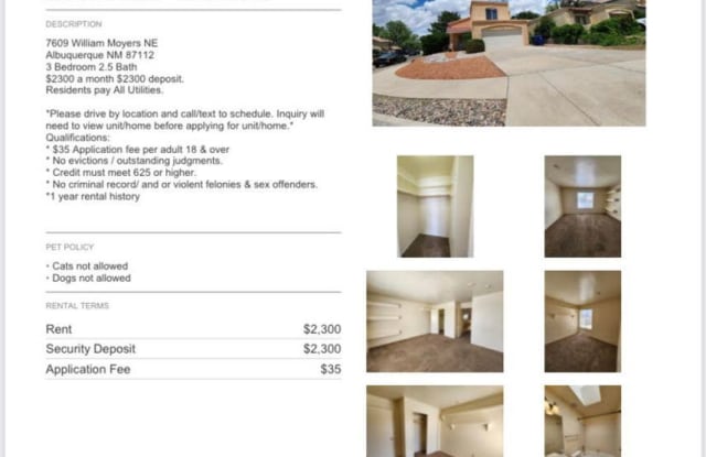 7609 William Moyers Ave NE - 7609 William Moyers Avenue Northeast, Albuquerque, NM 87122