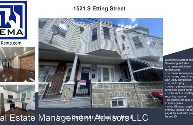 1521 S Etting Street - 1521 South Etting Street, Philadelphia, PA 19146