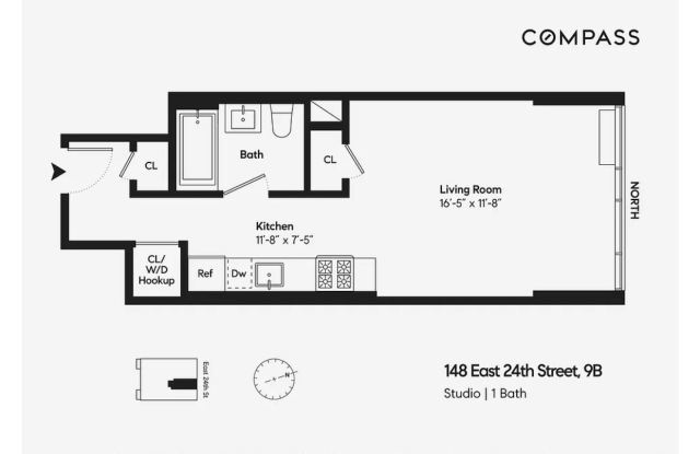 148 East 24th Street - 9B - 148 East 24th Street, New York City, NY 10159