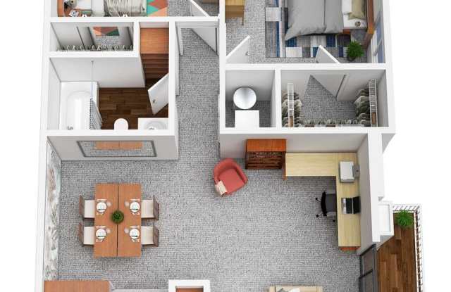 Photo of 2 bedroom, 1 Bath Apartment - Ground Floor