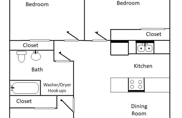 Three bedroom one bath! Corner unit! Washer/Dryer in unit- 4th floor has elevators