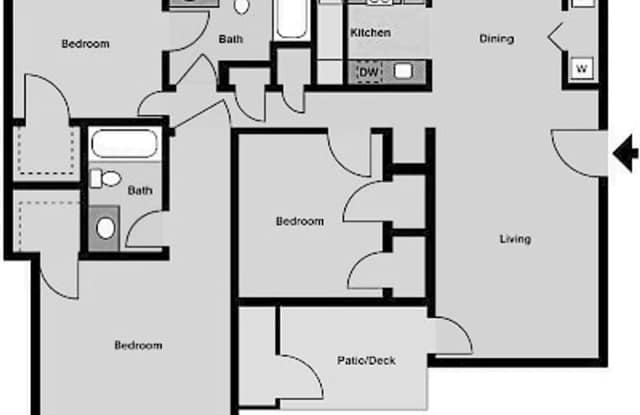 Spacious Ground Floor 3B/2B Unfurnished Condo Near the Beach in the Heart of Destin!