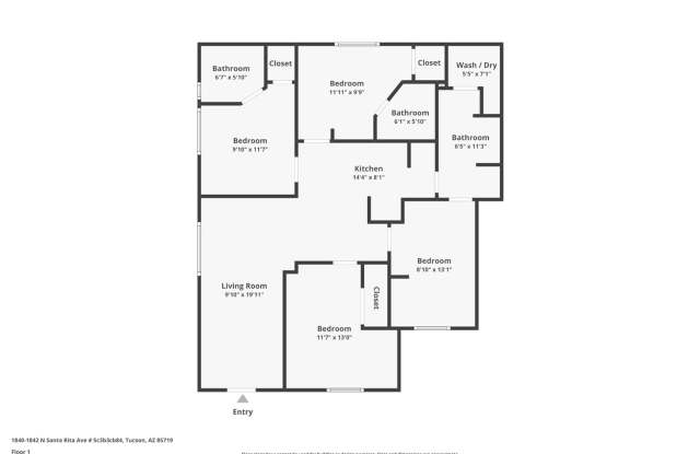 1840-1842 N. Santa Rita Ave. ( 1840, 1842-A, 1842-B )