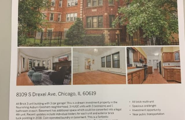 8109 S. Drexel Ave - 8109 South Drexel Avenue, Chicago, IL 60619