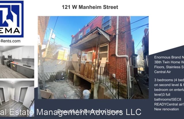 121 W Manheim Street - 121 Manheim Street, Philadelphia, PA 19144