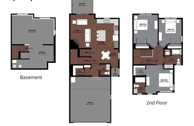 Sunflower | Three Bedroom - Basement View-out - 9910 Dailey Drive, Caledonia, MI 49316