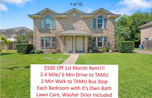 $500 OFF FIRST MONTH'S RENT! Great 3 Bed, 3 Bath Duplex for Fall 2026 Pre-Lease