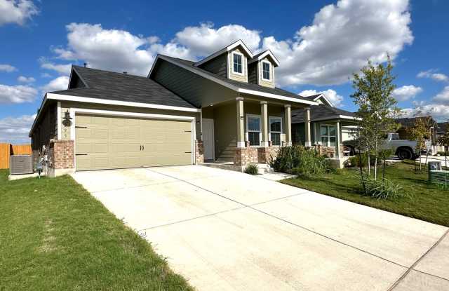 Two Primary Suites, 4 Bedrooms and 3 Bathroom Single Family Home for Rent in Desired Master Community in Kyle, Texas.