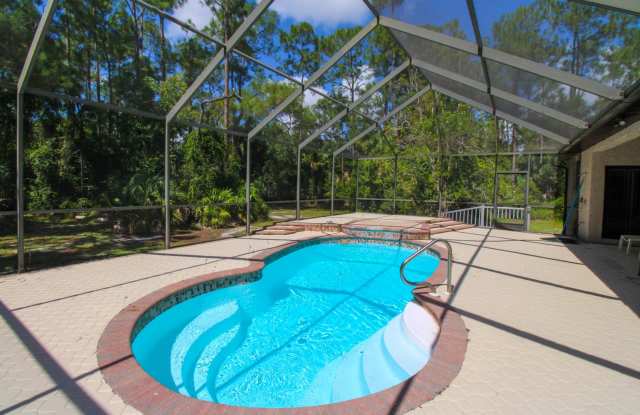 ** GOLDEN GATE ESTATES ** SINGLE FAMILY HOME ** NO HOA SO MOVE IN FAST ** 3 BR\2 BATH PRIVATE HEATED POOL HOME ON 2.5 ACRES ** UNFURNISHED **