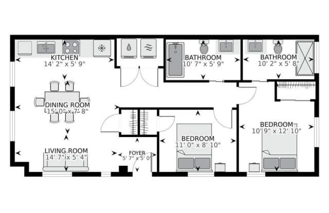 **$500 Gift Card Promotion** | Modern 2BR/2BA condo located in Brookland