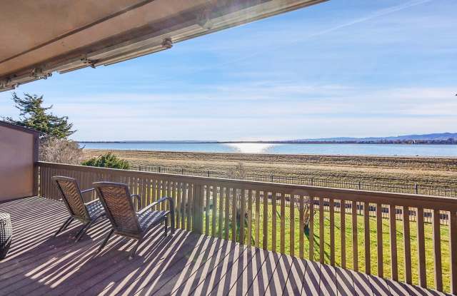 Photo of Backs to private lake with mountain views