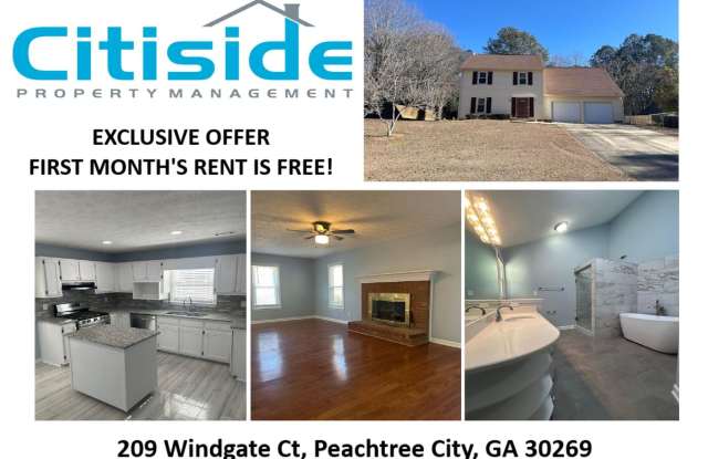4 bed and 2.5 bath single-family home in Peachtree City! --EXCLUSIVE OFFER: FIRST MONTH'S RENT IS FREE!!