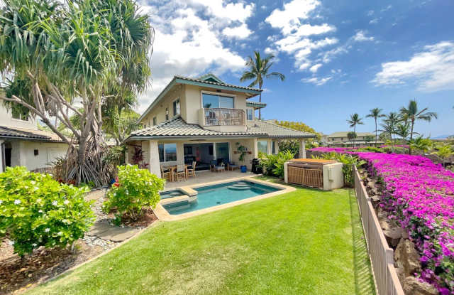 Front Row in KAI MALU, WAILEA, LUXURY 3bed/2.5bath Townhome with Unobstructed Panoramic Ocean Views, exquisitely Furnished -Private Pool and Jacuzzi - Seasonal Rental 5/1/2026 - 12/20/2026