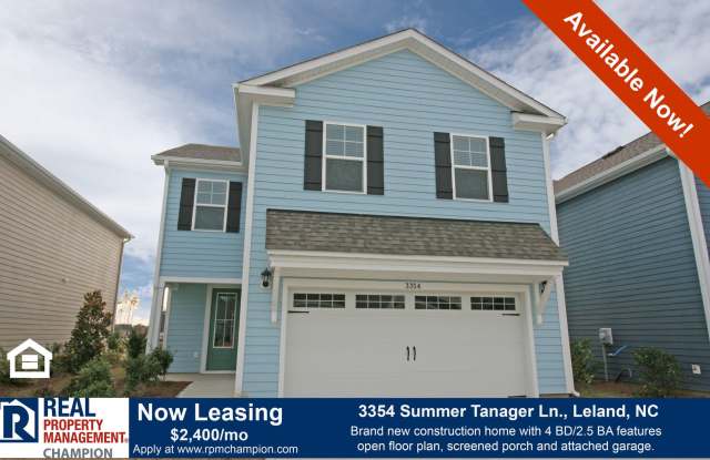 New Construction 4 BD/2.5 BA Home in Leland