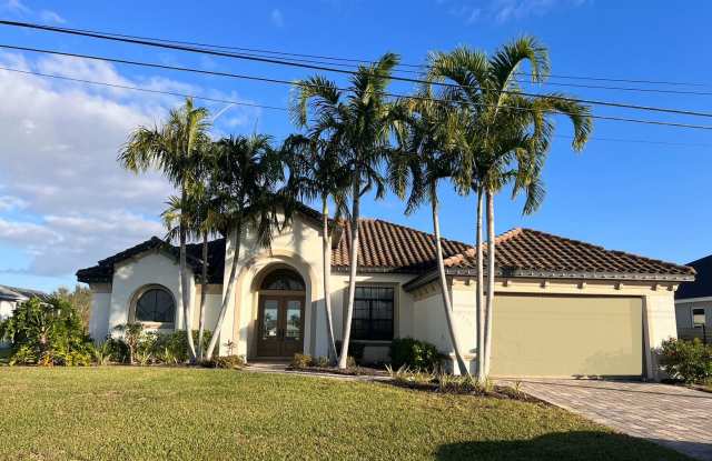 Executive home located on a canal in Cape Coral