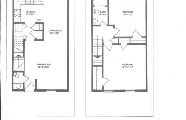 2 Bedroom, 1.5 Bath Townhouse