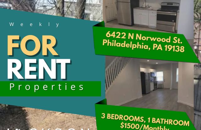 6422 North Norwood Street - 6422 North Norwood Street, Philadelphia, PA 19138