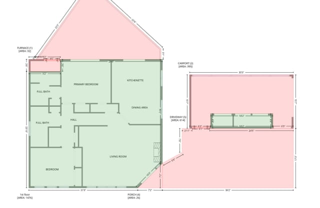 Beautiful 2 Bedroom / 2 Bath Bungalow Next to Hidden Valley Golf Club with Large Private Patio, New Hard Floors and Paint