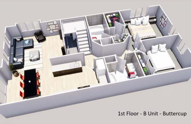 3Br/ 3Ba Townhome, Buttercup