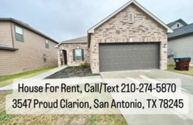 3547 PROUD CLARION - 3547 Proud Clarion, Bexar County, TX 78245