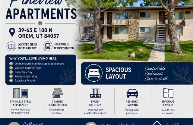 2 Bed 1 Bath Orem Apartment by Orem Library