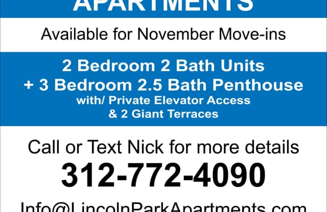 Photo of Spectacular 3 Bed/3 Bath Penthouse Apartment in prime Lincoln Park Location. Semi-Private Elevator. 2 Large Private Terraces