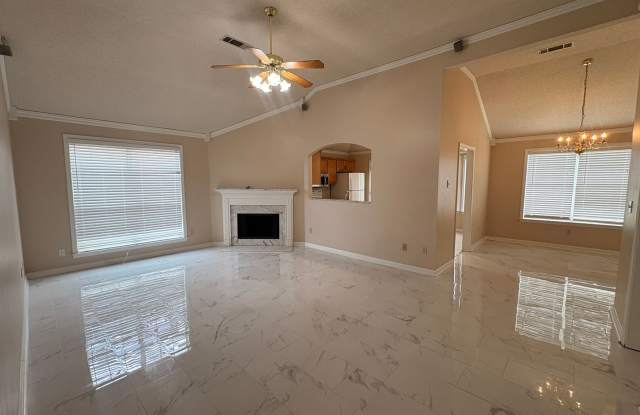 3 Bedroom/2 Bath Home in Cordova. Small pets are Welcome! No carpet! Fully fenced in back yard!