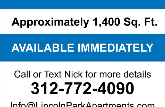 Spectacular 3 Bed/3 Bath Penthouse Apartment in prime Lincoln Park Location. Semi-Private Elevator. 2 Large Private Terraces