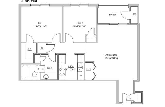 Photo of 2 Bedroom, 1 Bath Garden Flat