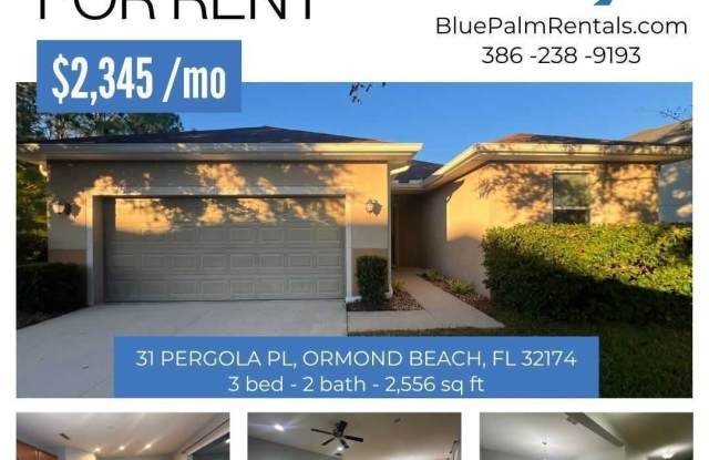 Beautiful 3 Bedroom 2 Bathroom Home, with Scenic Backyard View. Ormond Beach in Hunter's Ridge Community
