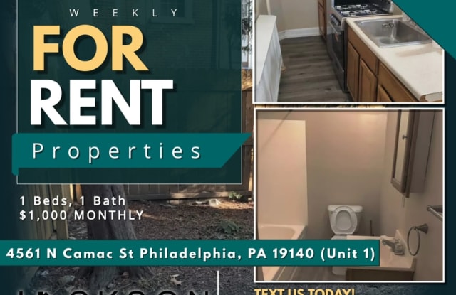 4561 North Camac Street - Unit 1 - 4561 North Camac Street, Philadelphia, PA 19140