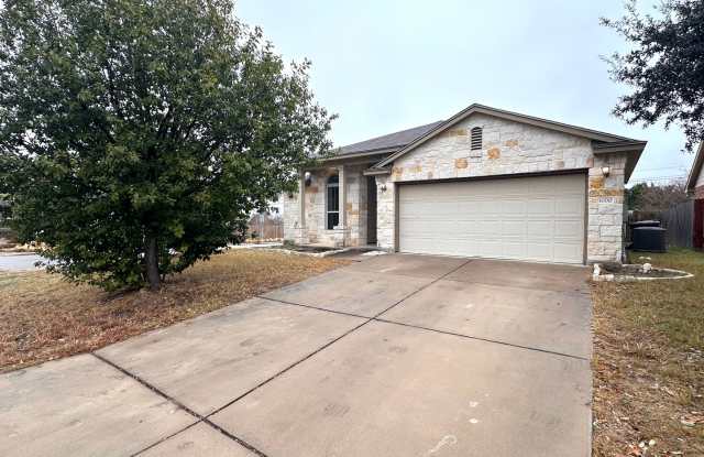 Single Story 3 Bedrooms and 2 Bathrooms Home for rent, at the corner lot, in a desirable neighborhood of Leander Texas.