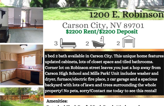 1200 East Robinson Street - 1200 East Robinson Street, Carson City, NV 89701