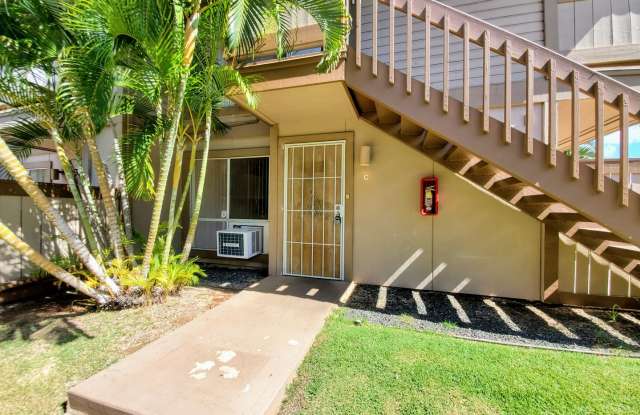 AVAILABLE NOW | 2 BED, 2 BATH Townhome | Location: Palm Villas | Two Assigned Parking Spaces, In-Unit W/D  Large Lanai | Includes: Water/Sewer/Trash - 91-1039 Mikohu Street, Ewa Gentry, HI 96706