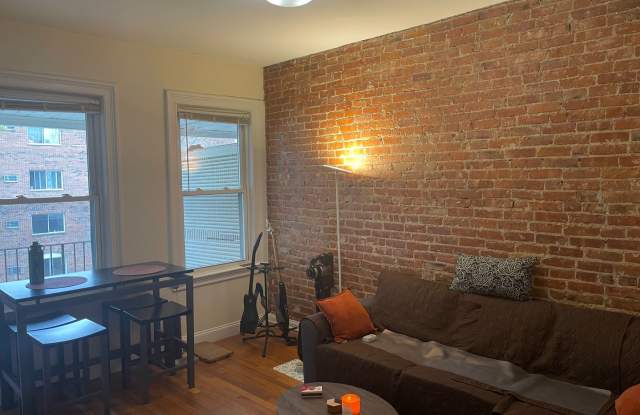 Stunning 2 bed , Free Month/No fee Exposed brick, Central AAC, Porch Super Sunny Awesome layout!  12.1 ot 10.1.2026