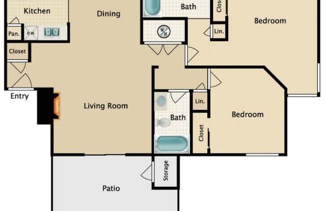 Beautiful and bright 2 bed 2 bath! Don't miss out on this stunning view!