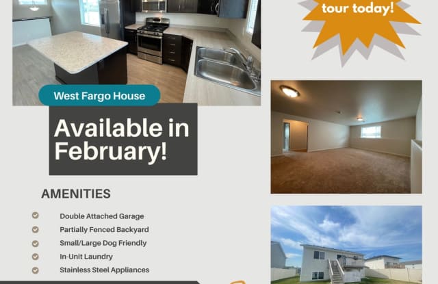 Photo of Spacious 4 bedroom, 3 bath Single Family Home located in West Fargo!