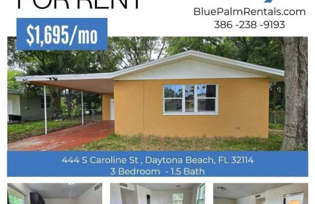 Clean 3 bedroom block home in Daytona! Lease Special $200 off 1 months' rent