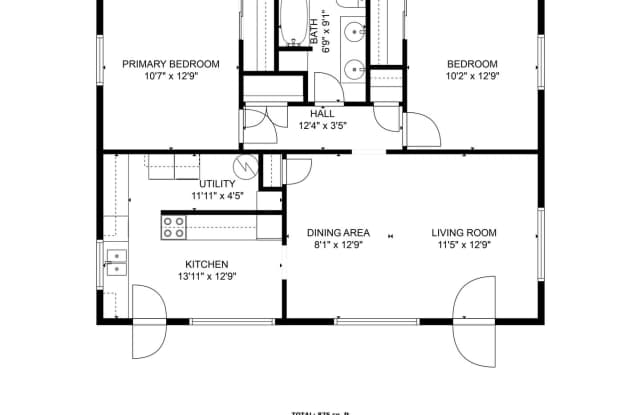 2 Bed 1 Bath Garden Level Duplex
